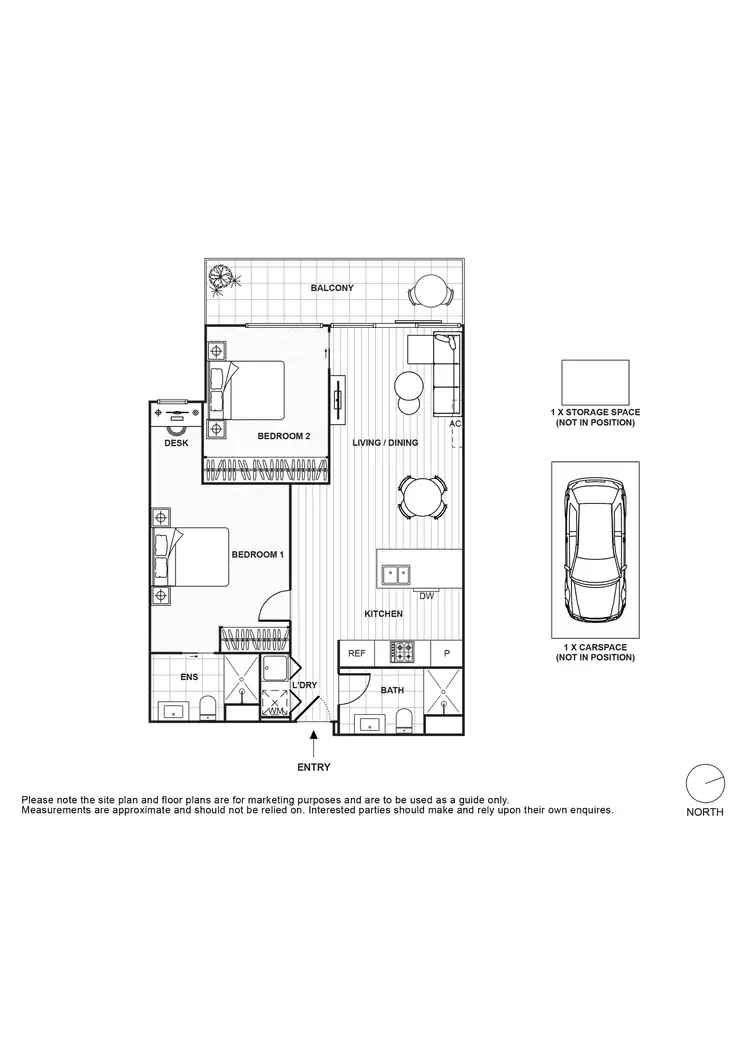 Floorplan of Homely apartment listing, 502/8 Garden Street, South Yarra VIC 3141