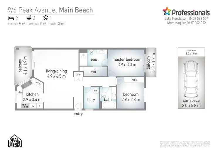 Floorplan of Homely unit listing, 9/4-6 Peak Avenue, Main Beach QLD 4217