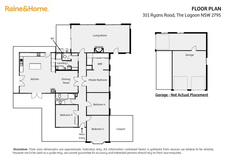 Floorplan of Homely house listing, 351 Ryans Road, The Lagoon NSW 2795