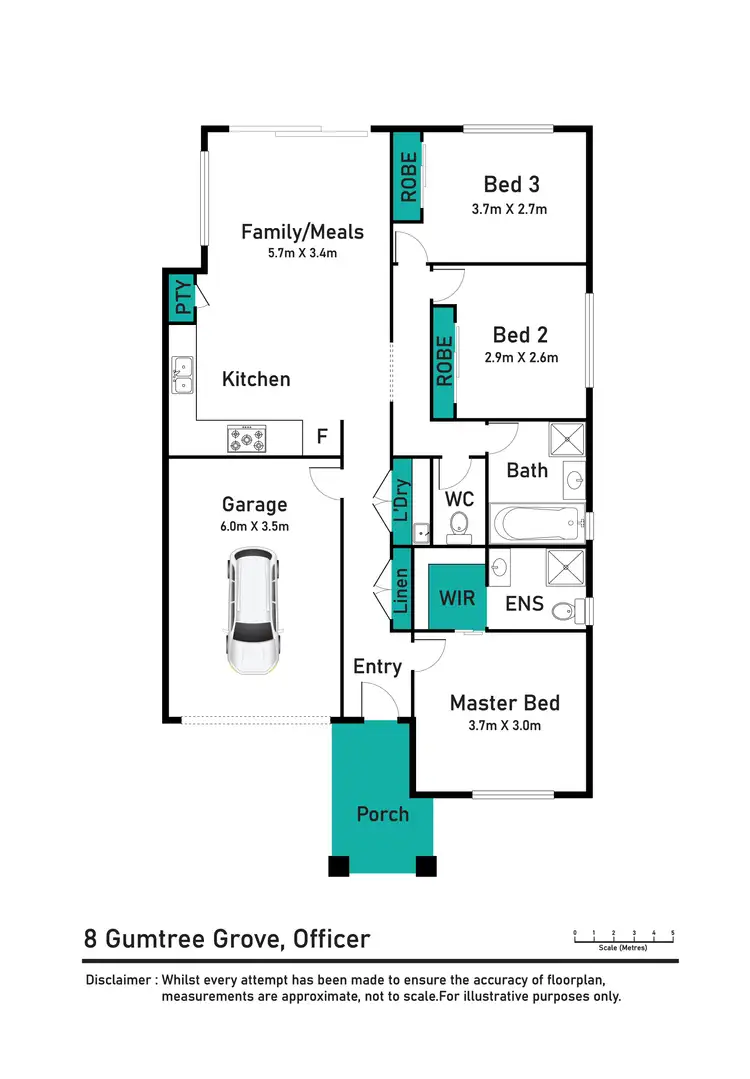 Floorplan of Homely house listing, 8 Gumtree Grove, Officer VIC 3809