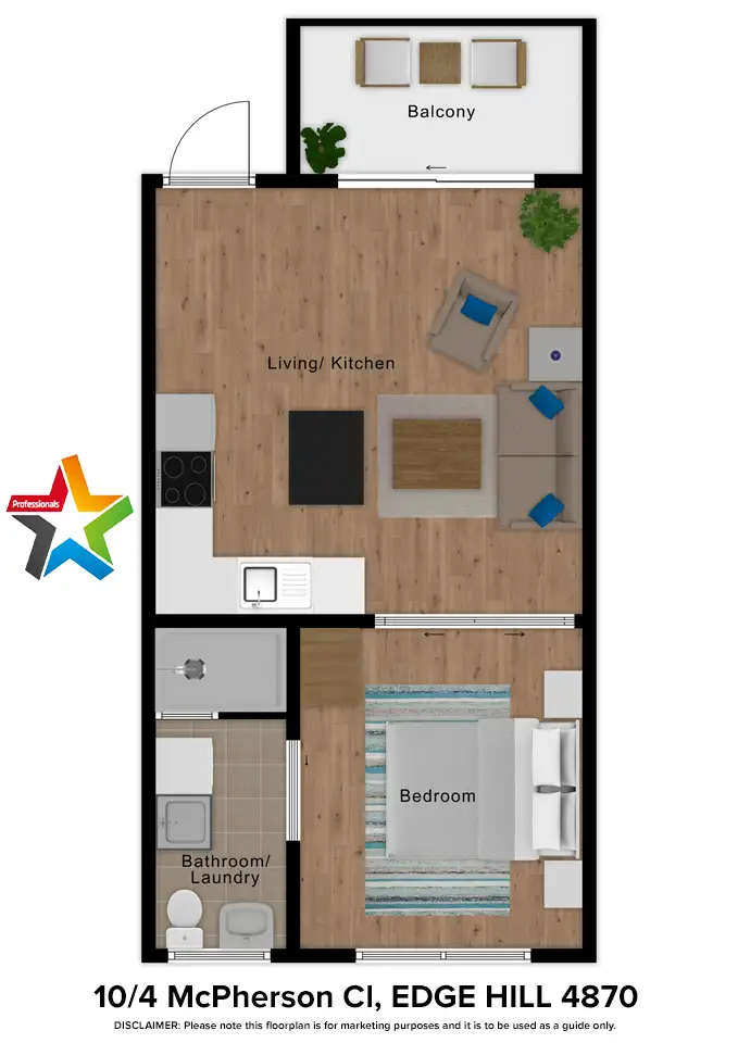 Floorplan of Homely apartment listing, 10/4 McPherson Close, Edge Hill QLD 4870