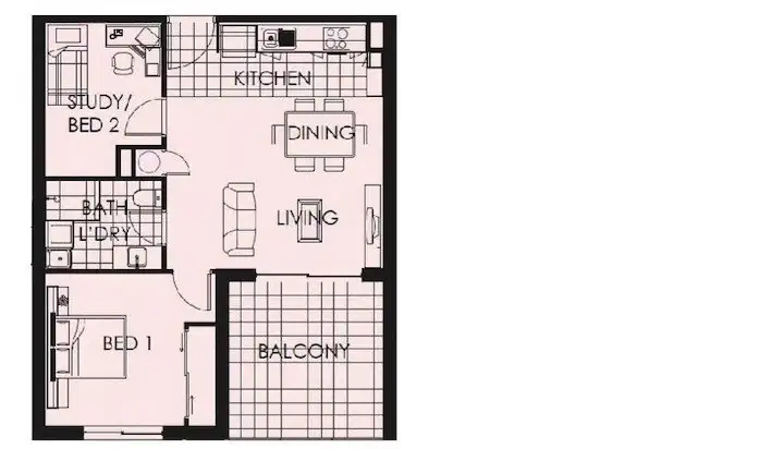 Floorplan of Homely apartment listing, 101/58 Grose Avenue, Cannington WA 6107