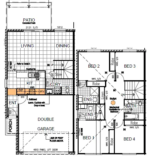 Floorplan of Homely townhouse listing, 63/8 Casey Street, Caboolture South QLD 4510