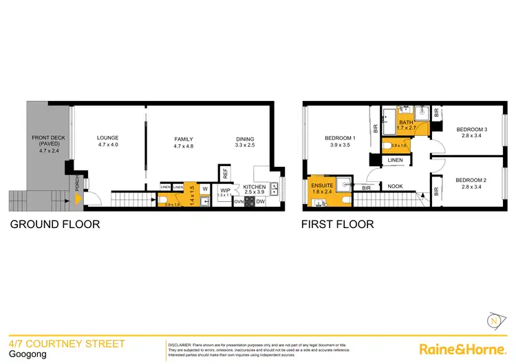 Floorplan of Homely townhouse listing, 4/7 Courtney Street, Googong NSW 2620