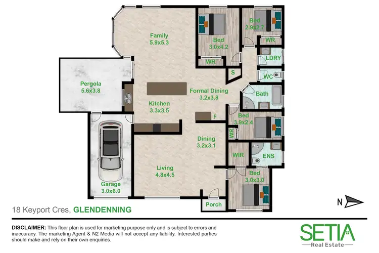 Floorplan of Homely house listing, 18 Keyport Crescent, Glendenning NSW 2761