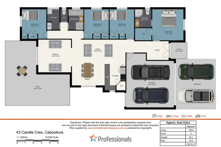 Floorplan of Homely house listing, 43 Candle Crescent, Caboolture QLD 4510