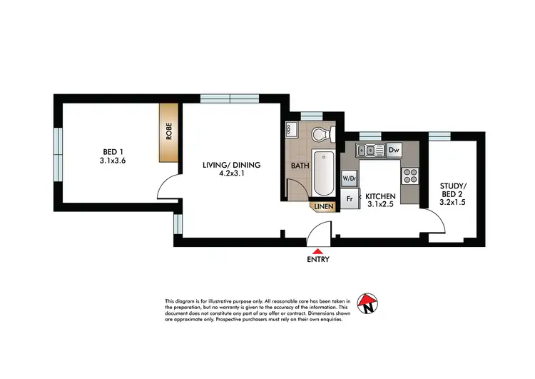 Floorplan of Homely apartment listing, 8/72 Plowman Street, North Bondi NSW 2026
