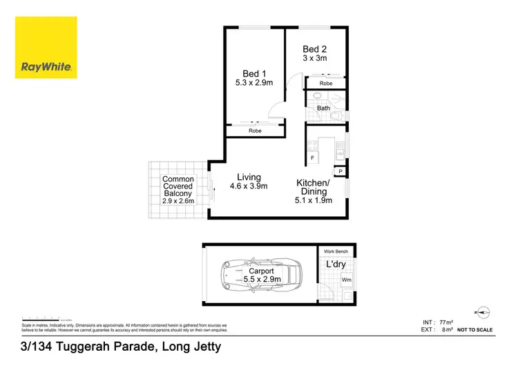 Floorplan of Homely unit listing, 3/134 Tuggerah Parade, Long Jetty NSW 2261