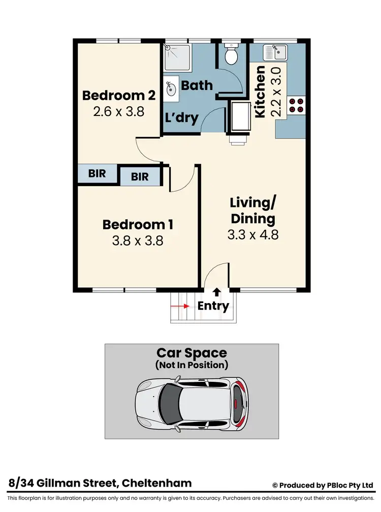Floorplan of Homely unit listing, 8/34 Gillman Street, Cheltenham VIC 3192