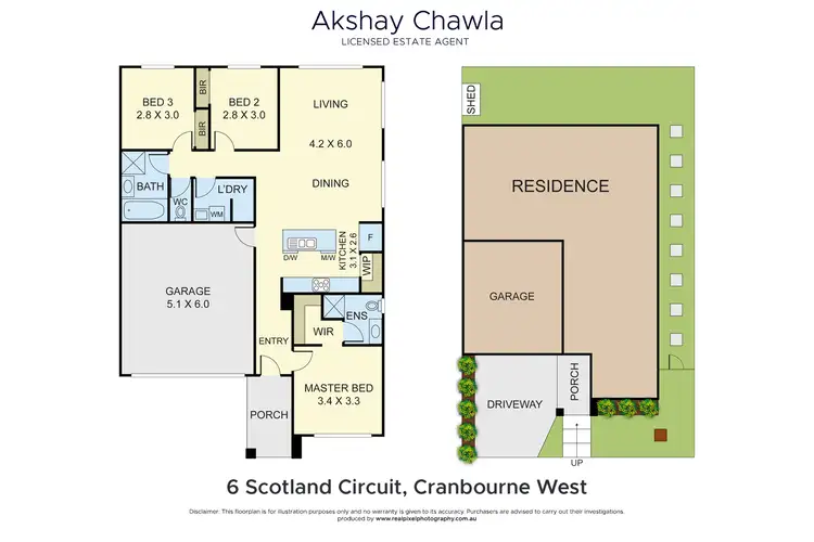Floorplan of Homely house listing, 6 Scotland Circuit, Cranbourne West VIC 3977