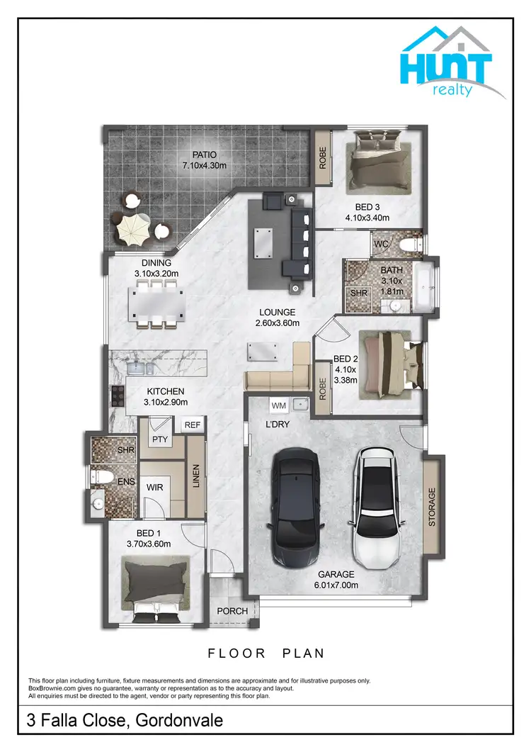 Floorplan of Homely house listing, 3 Falla Close, Gordonvale QLD 4865