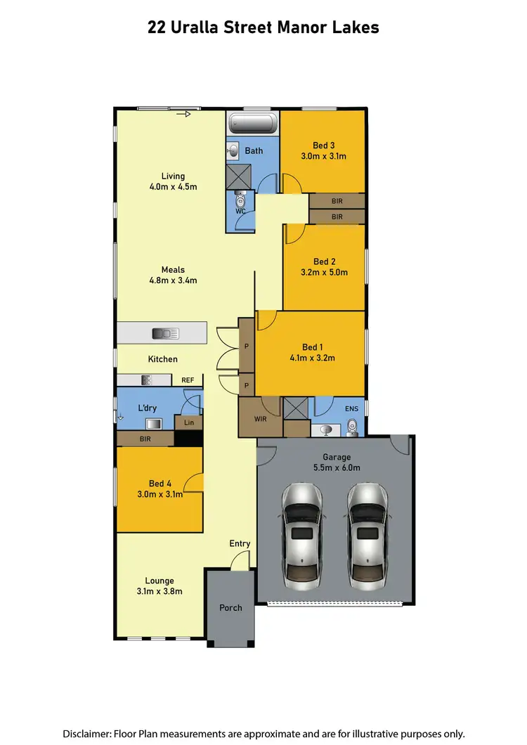 Floorplan of Homely house listing, 22 Uralla Street, Manor Lakes VIC 3024
