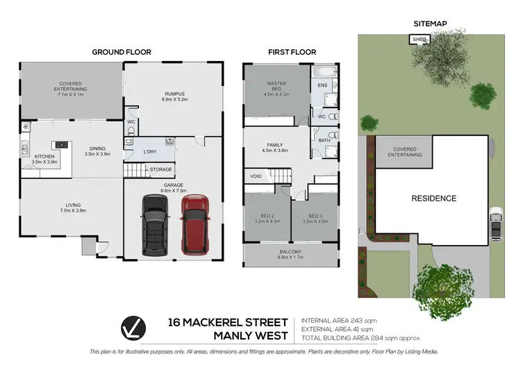 Floorplan of Homely house listing, 16 Mackerel Street, Manly West QLD 4179