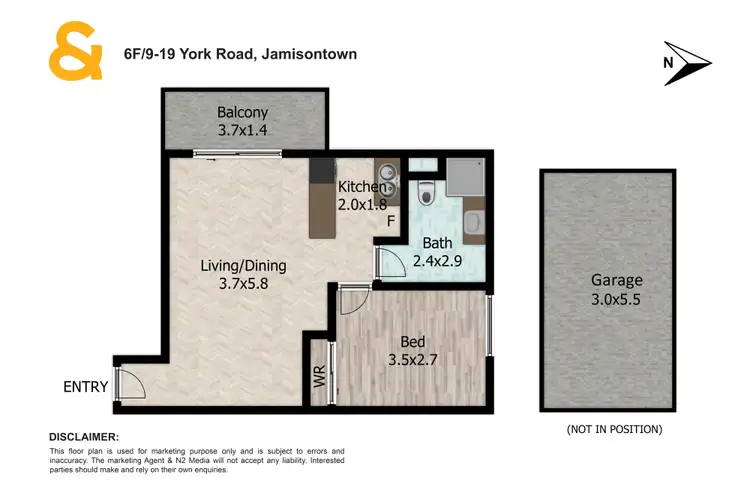 Floorplan of Homely apartment listing, 6F/9-19 York Road, Penrith NSW 2750