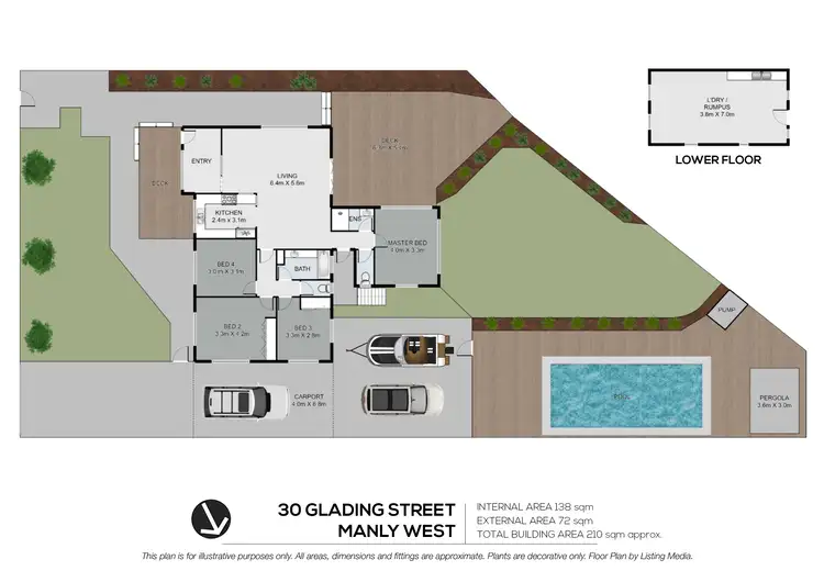 Floorplan of Homely house listing, 30 Glading Street, Manly West QLD 4179