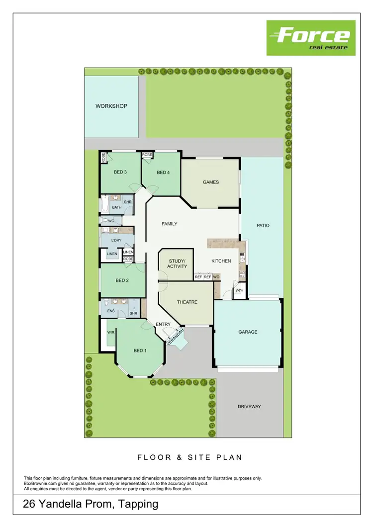 Floorplan of Homely house listing, 26 Yandella Promenade, Tapping WA 6065