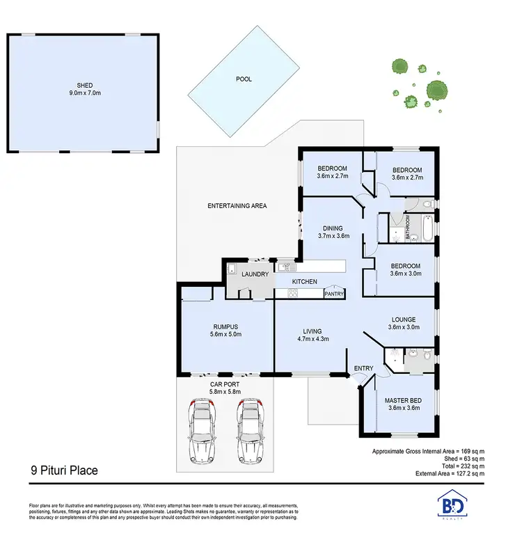 Floorplan of Homely house listing, 9 Pituri Place, Narangba QLD 4504