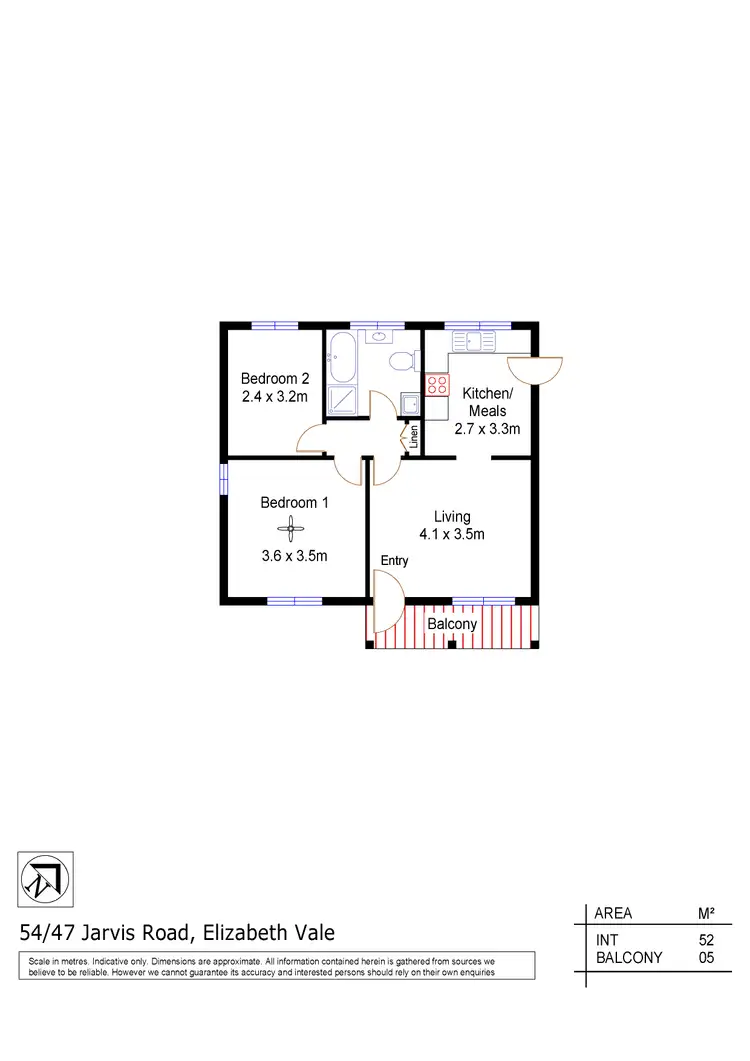 Floorplan of Homely house listing, 54/47 Jarvis Road, Elizabeth Vale SA 5112