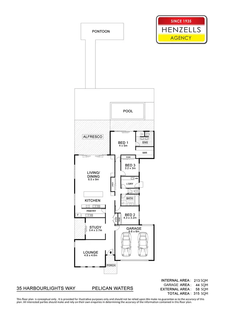 Floorplan of Homely house listing, 35 Harbourlights Way, Pelican Waters QLD 4551