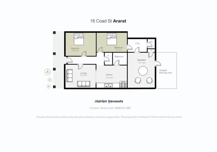Floorplan of Homely house listing, 16 Coad Street, Ararat VIC 3377