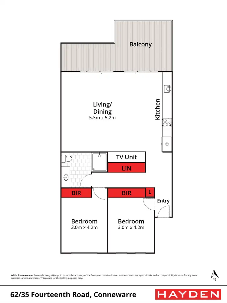 Floorplan of Homely apartment listing, 62_35/33 Fourteenth Road, Connewarre VIC 3227