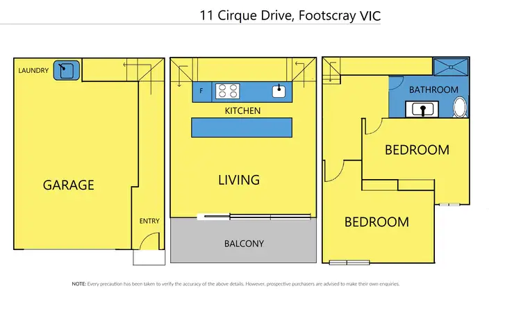 Floorplan of Homely townhouse listing, 11 Cirque Drive, Footscray VIC 3011