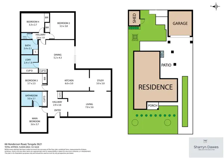 Floorplan of Homely house listing, 66 Henderson Road, Tongala VIC 3621
