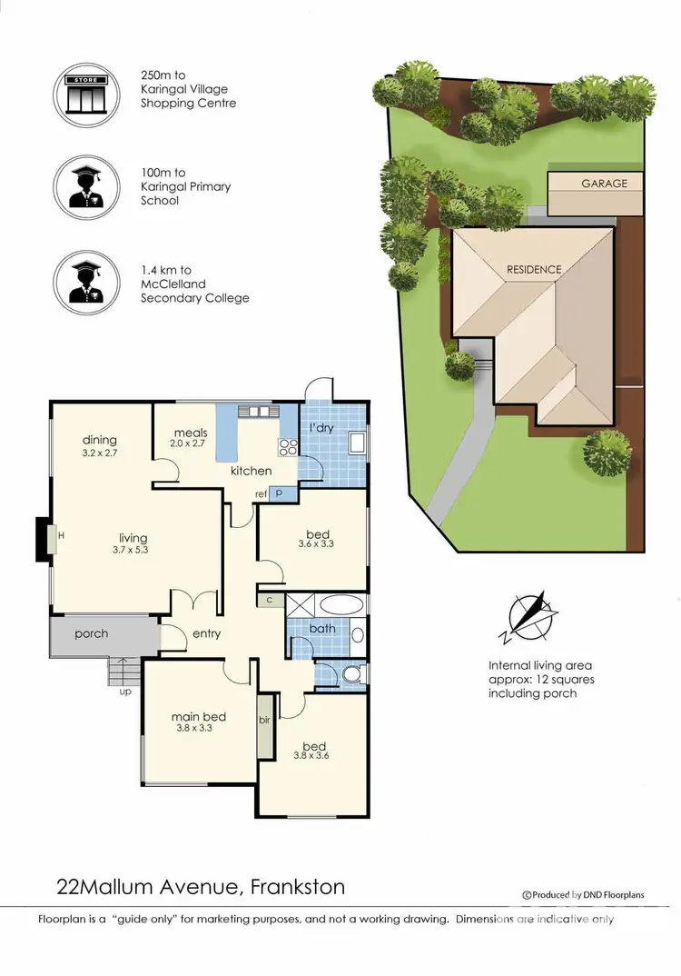 Floorplan of Homely house listing, 22 Mallum Avenue, Frankston VIC 3199