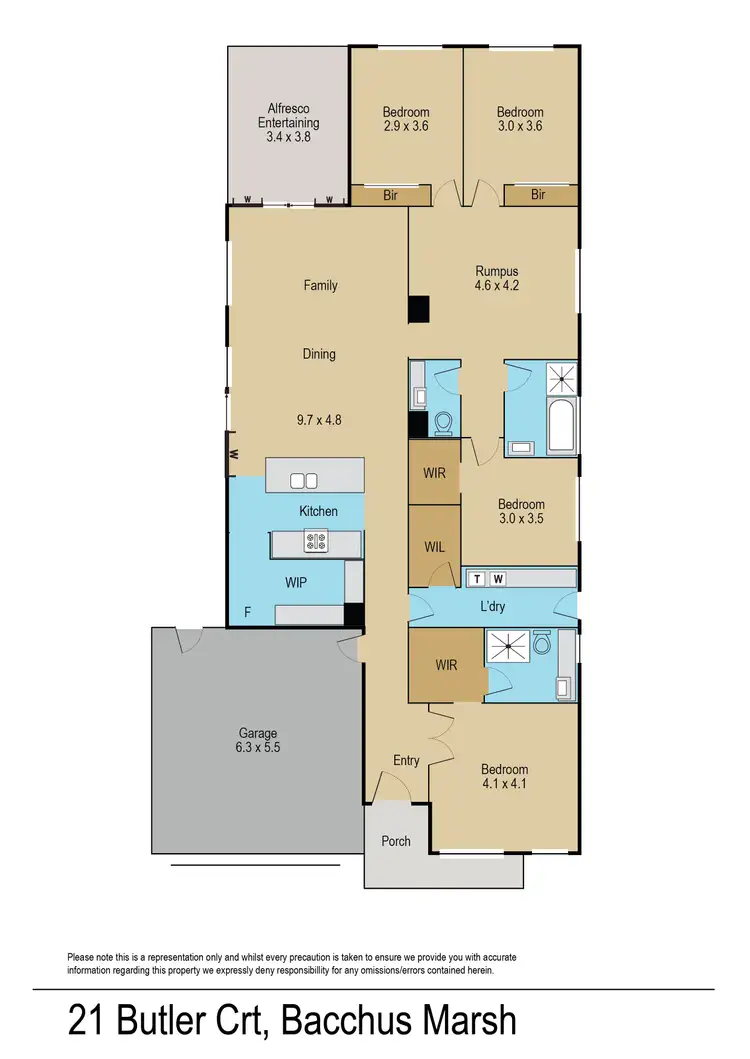 Floorplan of Homely house listing, 21 Butler Court, Bacchus Marsh VIC 3340