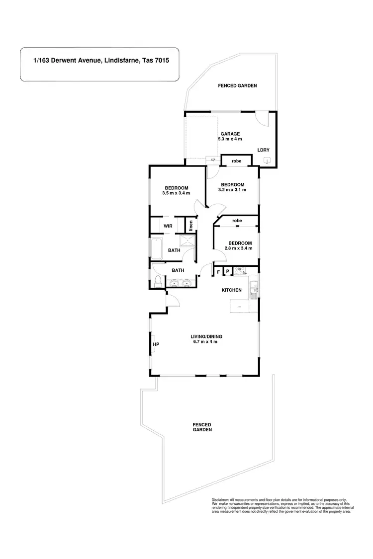 Floorplan of Homely unit listing, 1/163 Derwent Avenue, Lindisfarne TAS 7015