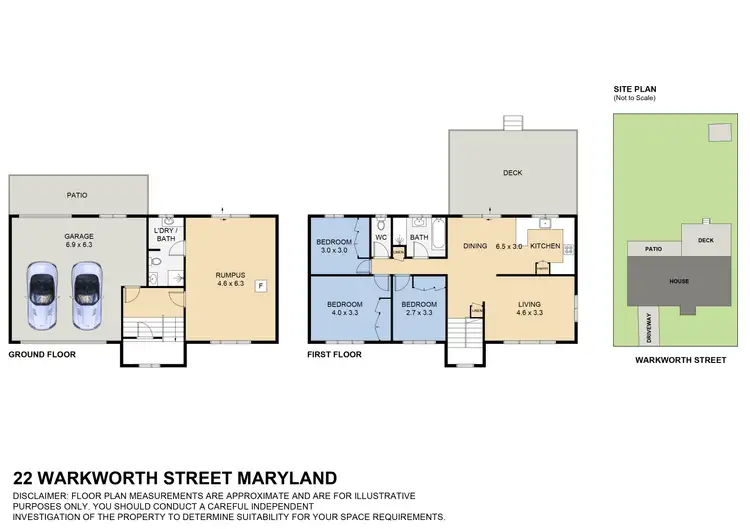 Floorplan of Homely house listing, 22 Warkworth Street, Maryland NSW 2287