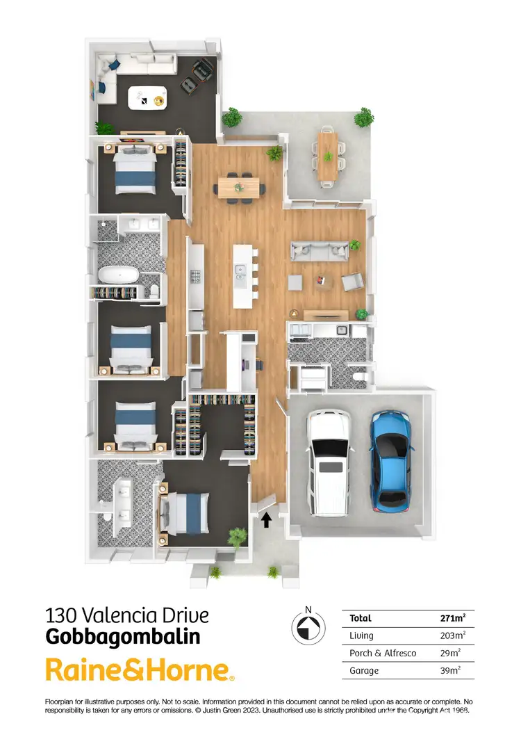 Floorplan of Homely house listing, 130 Valencia Drive, Gobbagombalin NSW 2650