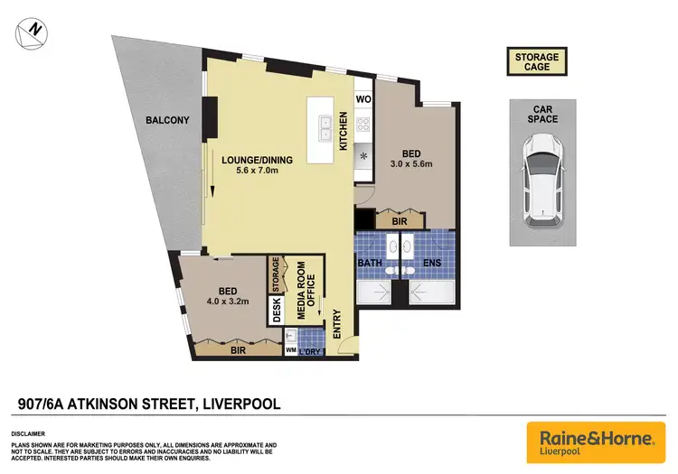 Floorplan of Homely unit listing, 907/6A Atkinson Street, Liverpool NSW 2170