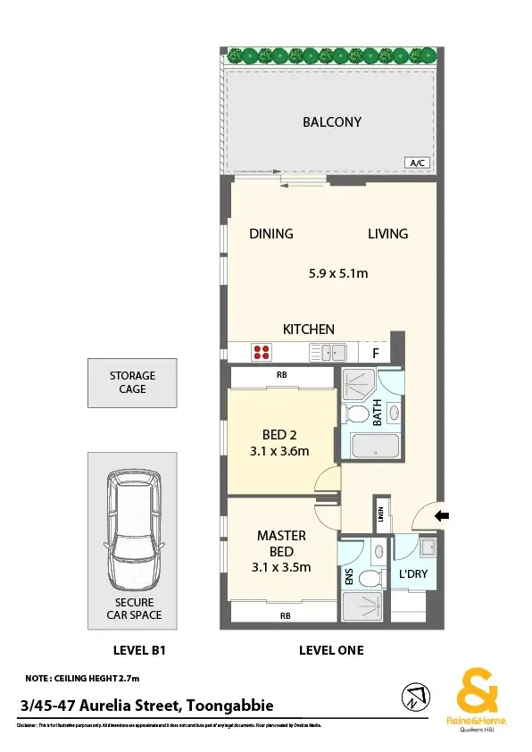 Floorplan of Homely apartment listing, 3/45-47 Aurelia Street, Toongabbie NSW 2146