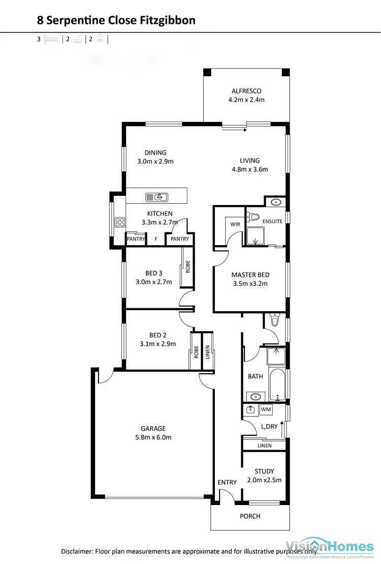 Floorplan of Homely house listing, 8 Serpentine Close, Fitzgibbon QLD 4018