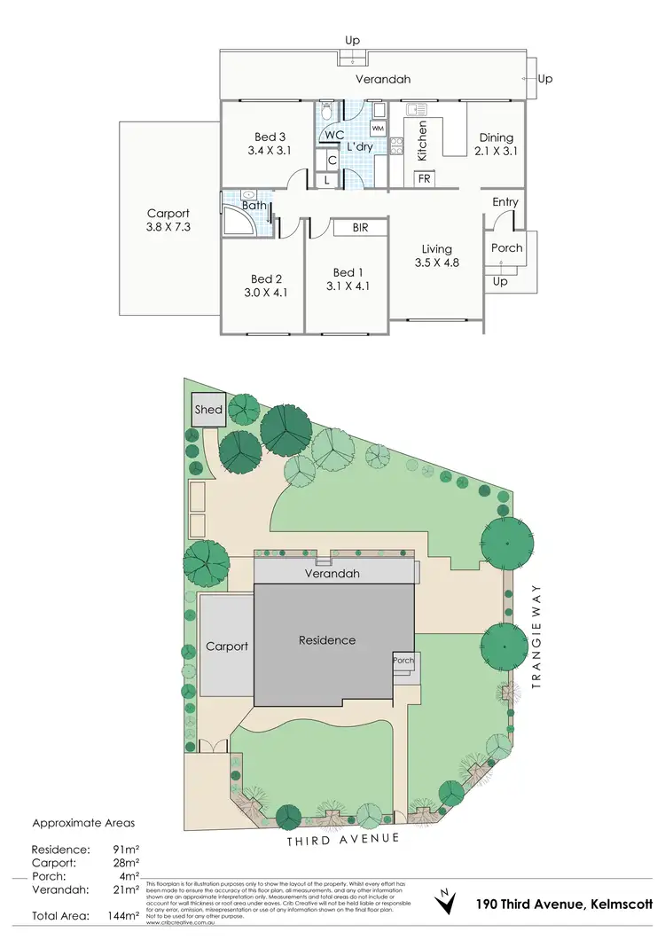 Floorplan of Homely house listing, 190 Third Avenue, Kelmscott WA 6111