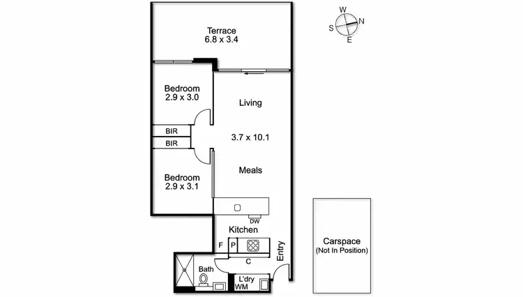 Floorplan of Homely apartment listing, 706/3 Yarra Street, South Yarra VIC 3141