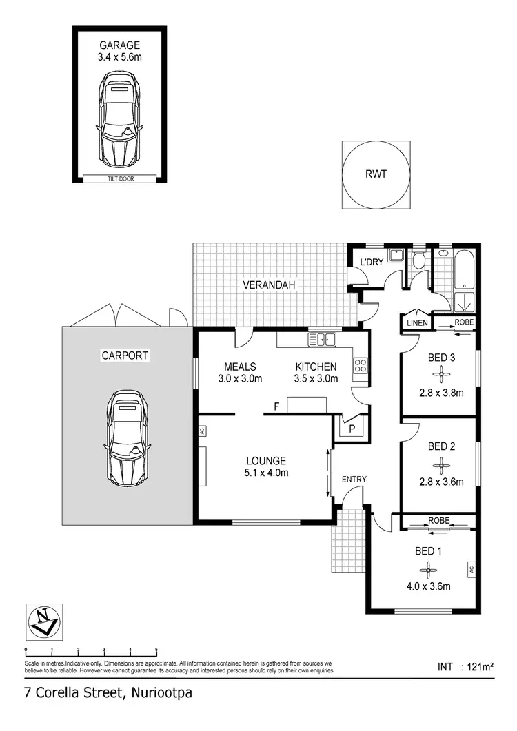 Floorplan of Homely house listing, 7 Corella Street, Nuriootpa SA 5355