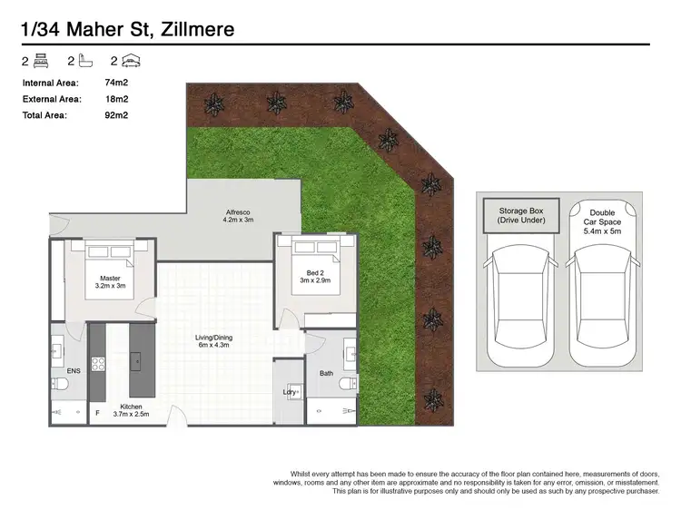 Floorplan of Homely unit listing, 1/34 Maher Street, Zillmere QLD 4034