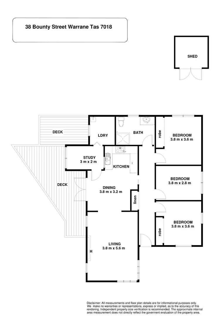 Floorplan of Homely house listing, 38 Bounty Street, Warrane TAS 7018