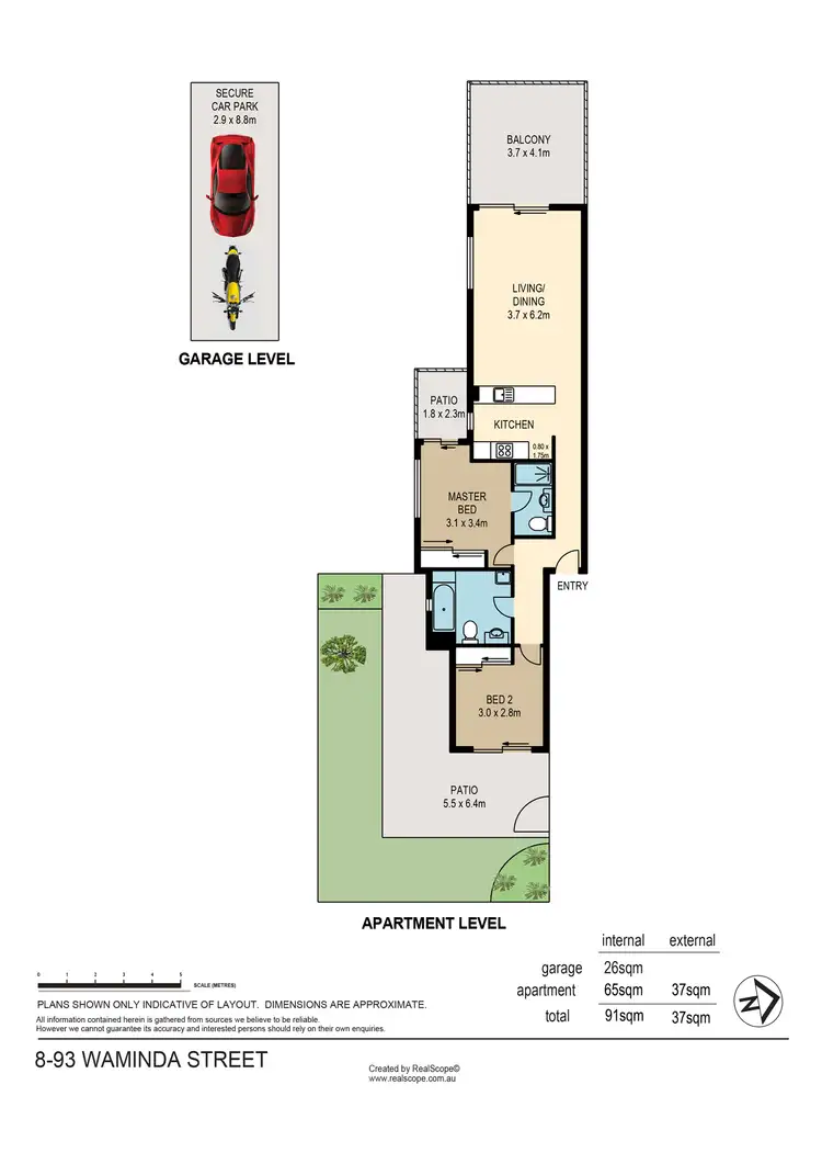 Floorplan of Homely unit listing, 8/93 Waminda Street, Morningside QLD 4170