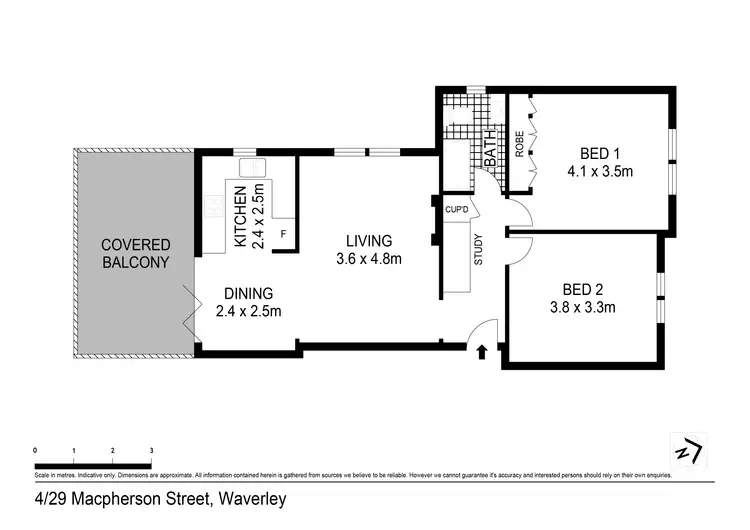 Floorplan of Homely apartment listing, 4/29 Macpherson Street, Waverley NSW 2024