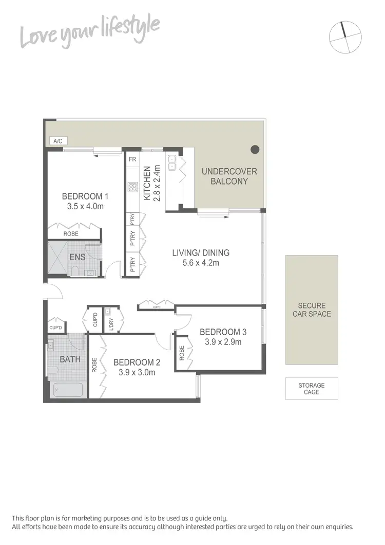 Floorplan of Homely apartment listing, 211/81 Macdonald Street, Erskineville NSW 2043