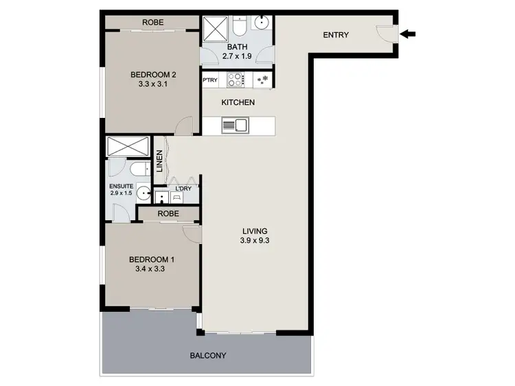 Floorplan of Homely apartment listing, 146/64 Glenlyon Street, Gladstone Central QLD 4680