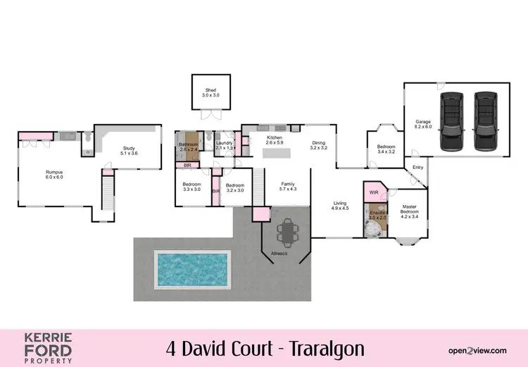 Floorplan of Homely house listing, 4 David Court, Traralgon VIC 3844