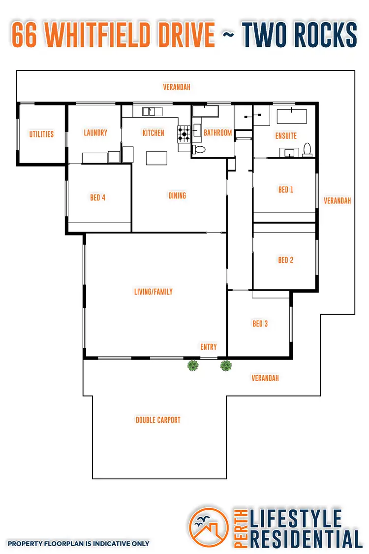 Floorplan of Homely house listing, 66 Whitfield Drive, Two Rocks WA 6037