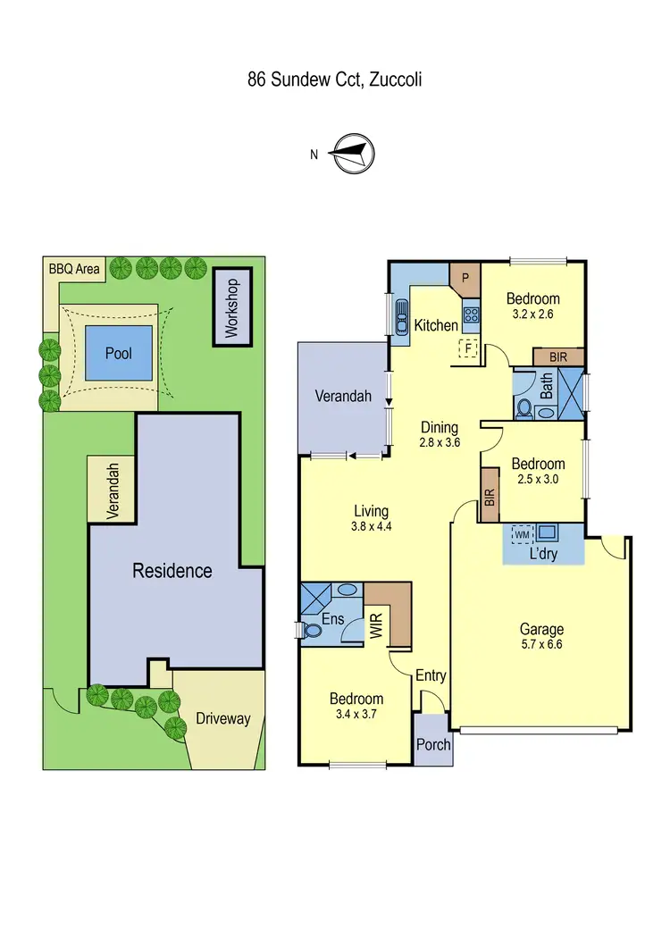 Floorplan of Homely house listing, 86 Sundew Circuit, Zuccoli NT 832
