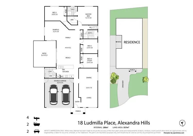 Floorplan of Homely house listing, 18 Ludmilla Place, Alexandra Hills QLD 4161