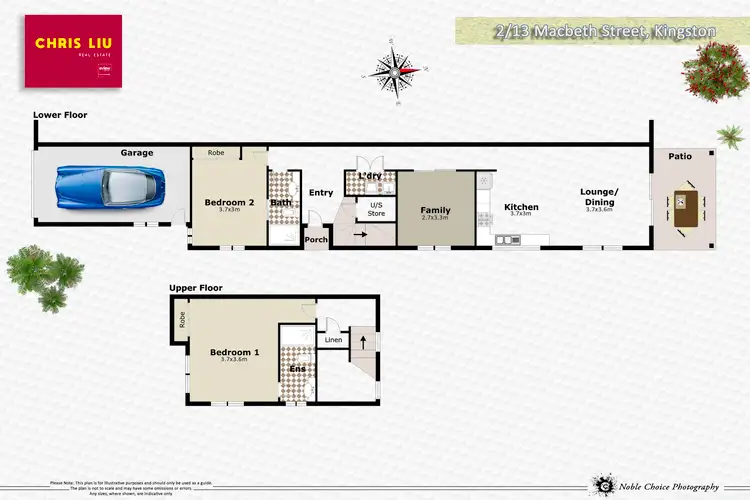 Floorplan of Homely townhouse listing, 2/13 Macbeth Street, Kingston QLD 4114