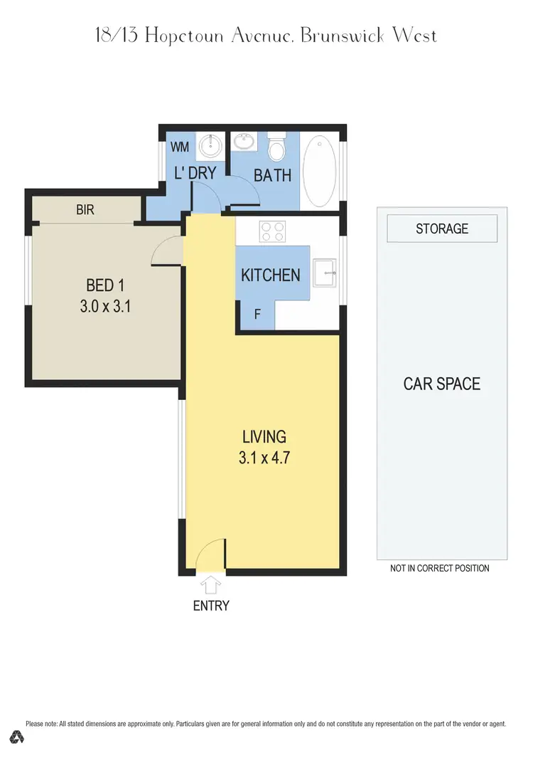 Floorplan of Homely apartment listing, 18/13 Hopetoun Avenue, Brunswick West VIC 3055